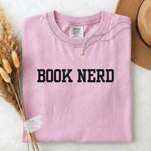 Book Nerd (Black Letters)